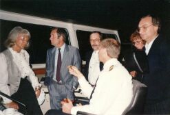 Unser n&auml;chtlicher Besuch auf der Br&uuml;cke MS Olau Britannia